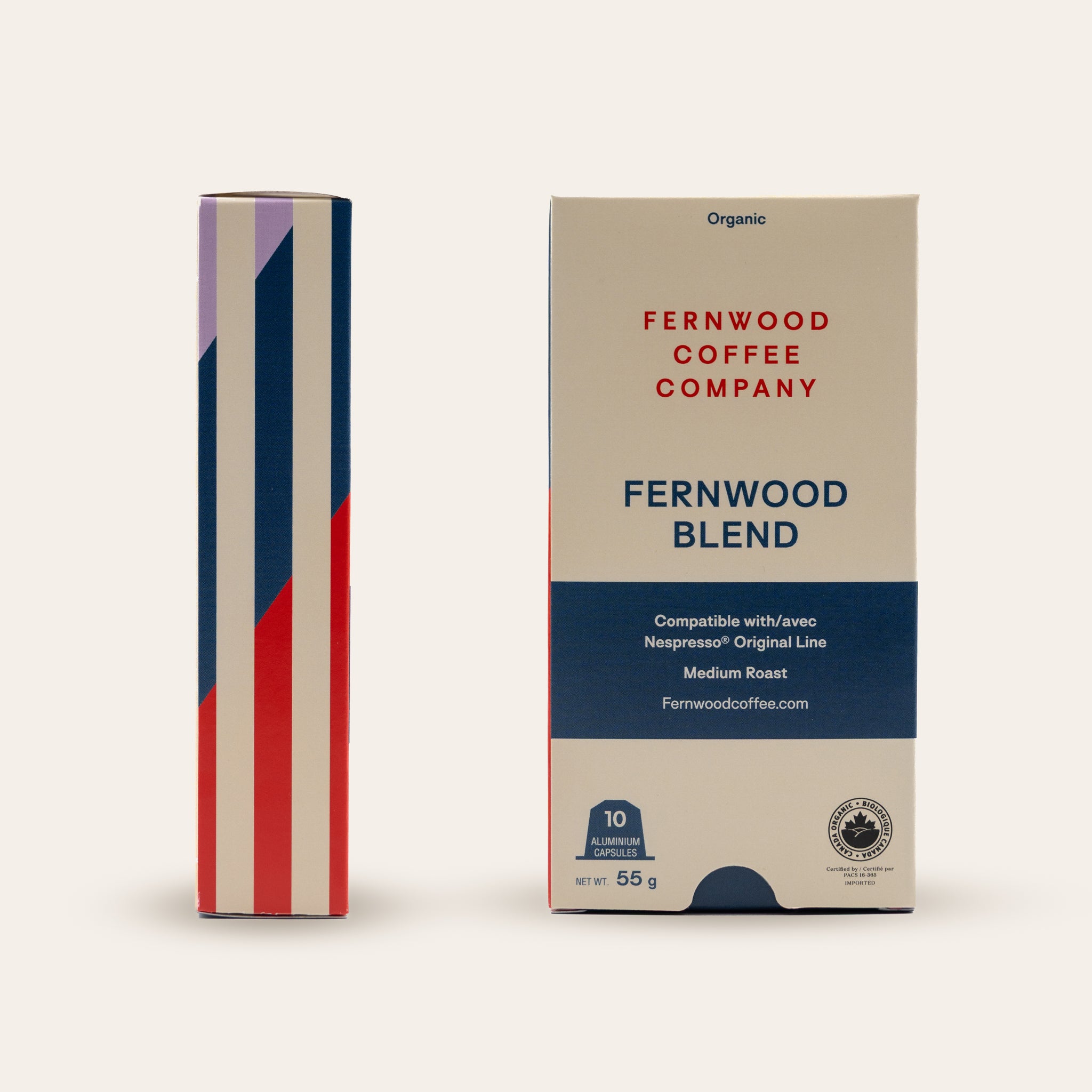Fernwood Coffee Company coffee package on a beige background