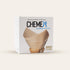 Box of Chemex coffee filters on a beige background