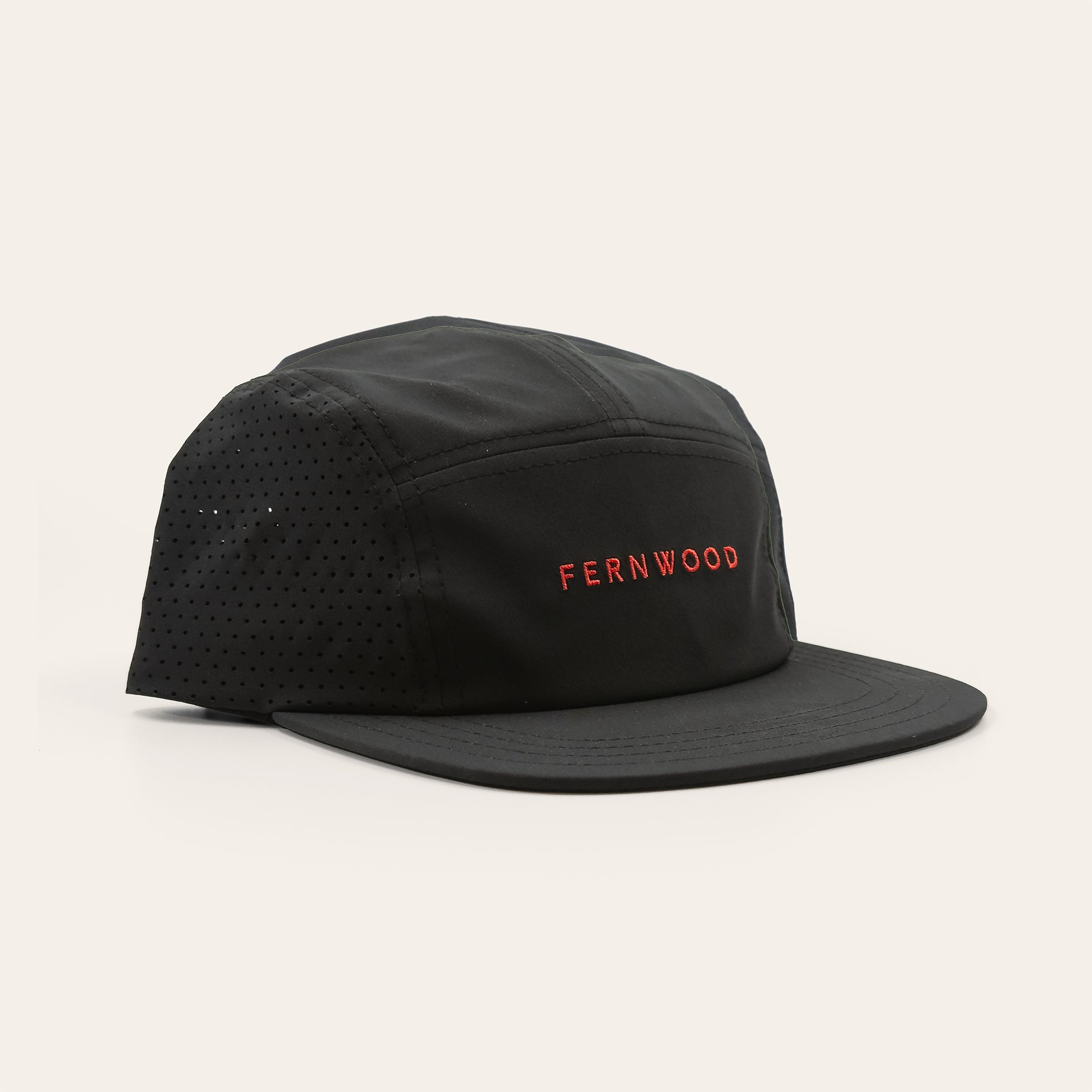 Fernwood Runner's Cap Black & Red