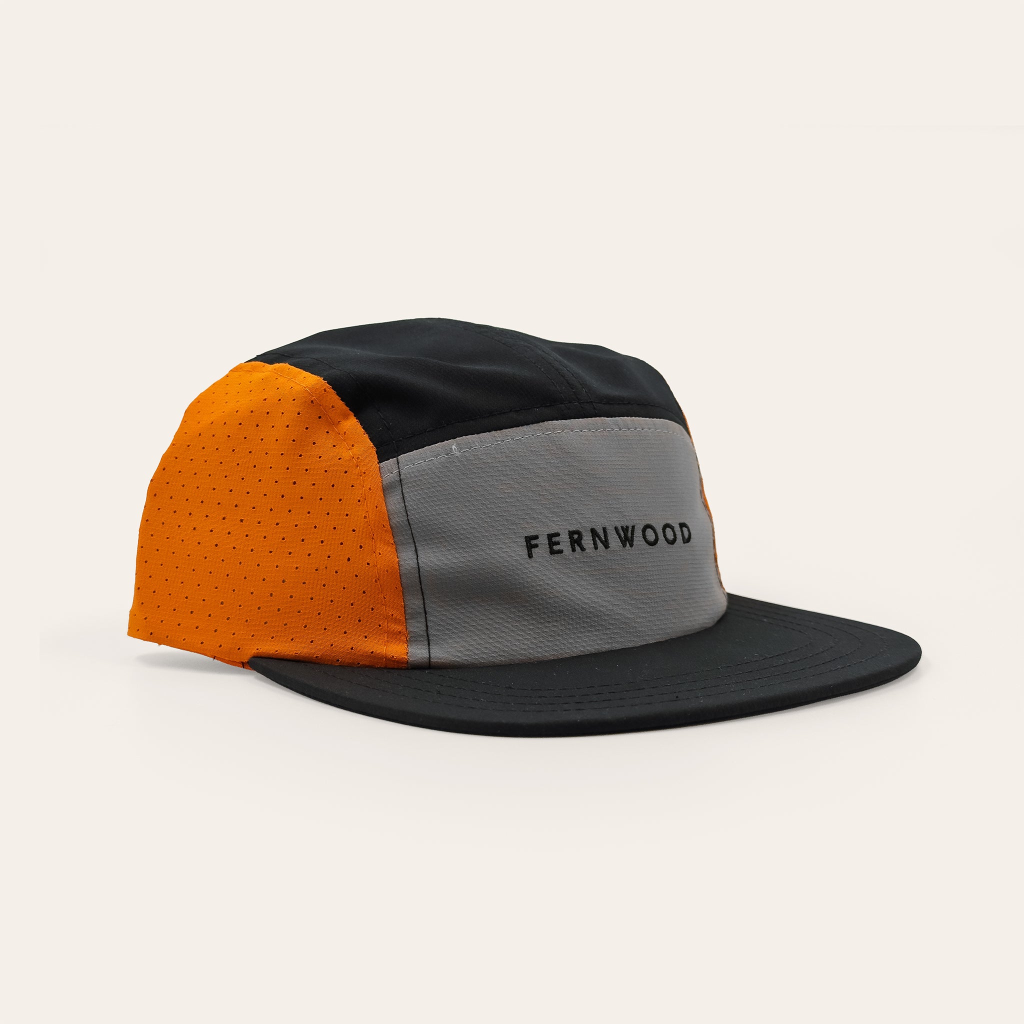 Fernwood Runner's Cap Orange & Grey