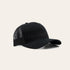 Black cap with 'FERNWOOD' across the front on a beige background