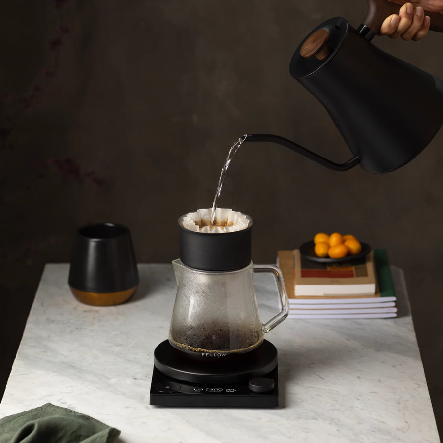 FELLOW Stagg EKG Pro Electric Pour Over Kettle - Matte Black and Maple